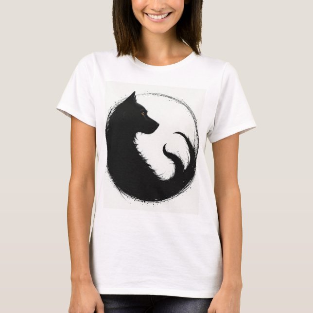 Women's wolf design shirt (Front)