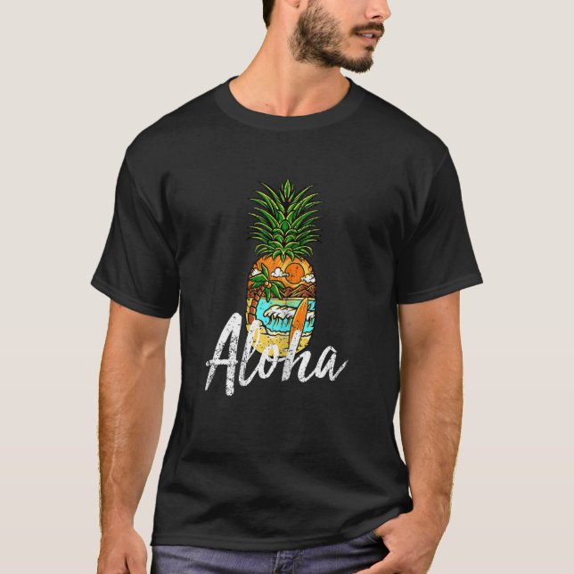 Womens Women Aloha Pineapple Beach  Graphic Vest C T-Shirt (Front)