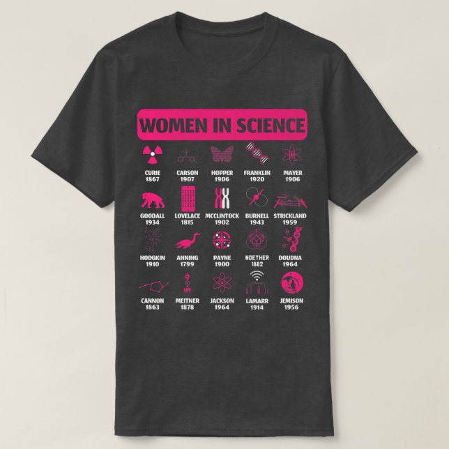 Womens Women In Science Design Biology Chemistry S T-Shirt (Design Front)