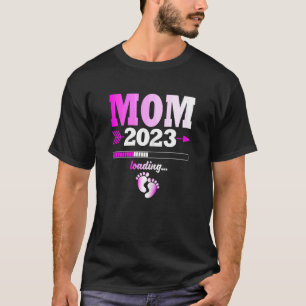 Womens Women Mum 2023 Loading Expectant Mother Off T-Shirt