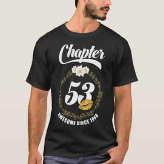 Womens Womens 53th Birthday Golden Lips 1968 Chapt T-Shirt