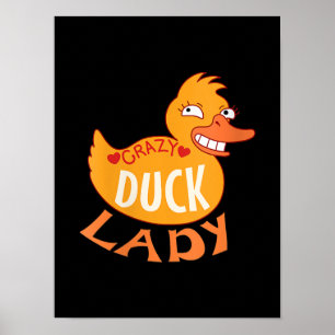 Womens Womens Duck Lady Gift Duckling And Ducky Poster