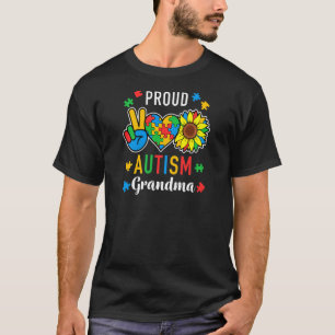 Womens Womens I'm A Proud Autism Grandma Autism Aw T-Shirt
