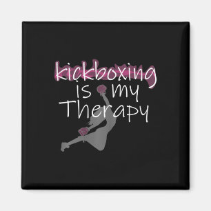 Womens Womens Kickboxing Is My Therapy , Kickboxin Magnet
