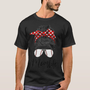 Womens Womens Mum Life Softball Baseball Mothers D T-Shirt