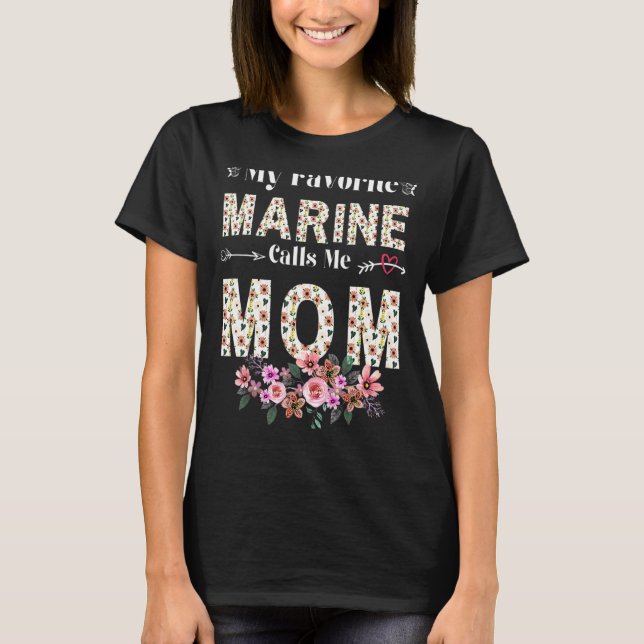 Womens Womens My Favourite Marine Calls Me Marine  T-Shirt (Front)