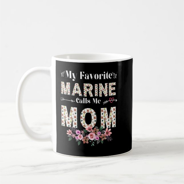 Womens Womens My Favourite Marine Calls Me Mum Shi Coffee Mug (Left)