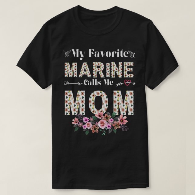 Womens Womens My Favourite Marine Calls Me Mum Shi T-Shirt (Design Front)