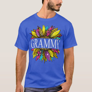 Womens Womens Personalised Grammy Sunflower Grandm T-Shirt