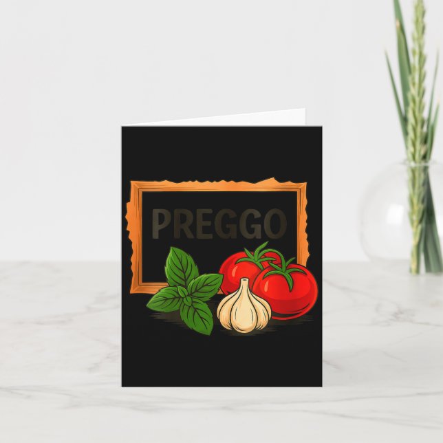 Womens Womens Preggo Sauce Costume Cute And Funny  Card (Front)
