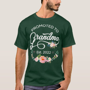 Womens Womens Promoted To Grandma Est 2022 Women F T-Shirt
