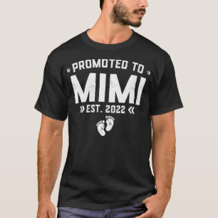 Womens Womens Promoted to Mimi 2022 Retro Mothers T-Shirt