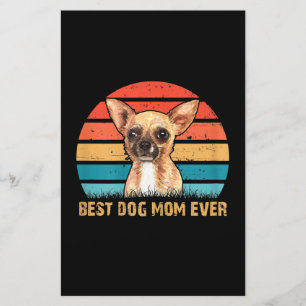 Womens Womens Quote Best Dog Mum Ever Chihuahua Stationery