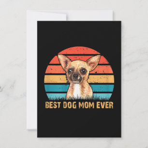 Womens Womens Quote Best Dog Mum Ever Chihuahua Thank You Card