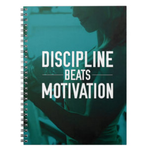 Women's Workout - Discipline Beats Motivation Notebook