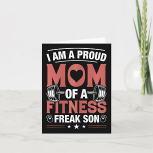 Womens Workout Exercise I Am A Proud Mum Of A Fitn Card