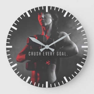 Women's Workout Inspiration - Crush Every Goal Large Clock