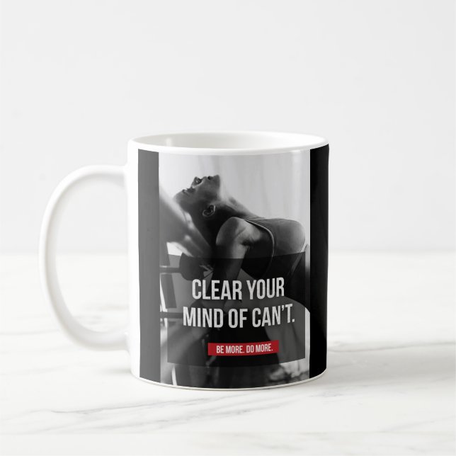Women's Workout Motivation - Clear Your Mind Coffee Mug (Left)