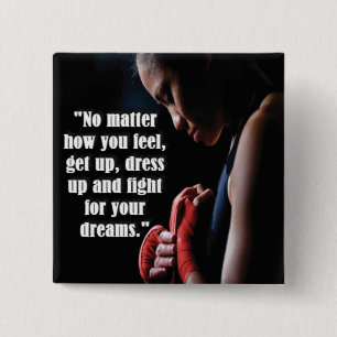Women's Workout Motivational 15 Cm Square Badge