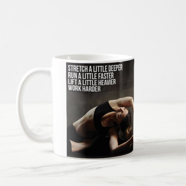 Women's Workout Motivational Coffee Mug (Left)