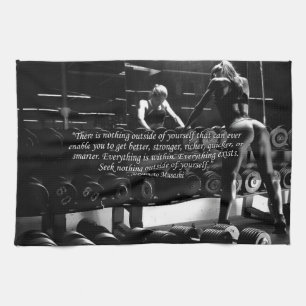 Women's Workout Motivational Tea Towel