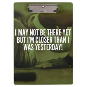 Women's Workout Motivational Words Clipboard