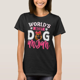 Womens World's Best Boxer Dog Mum  Mother's Day T-Shirt