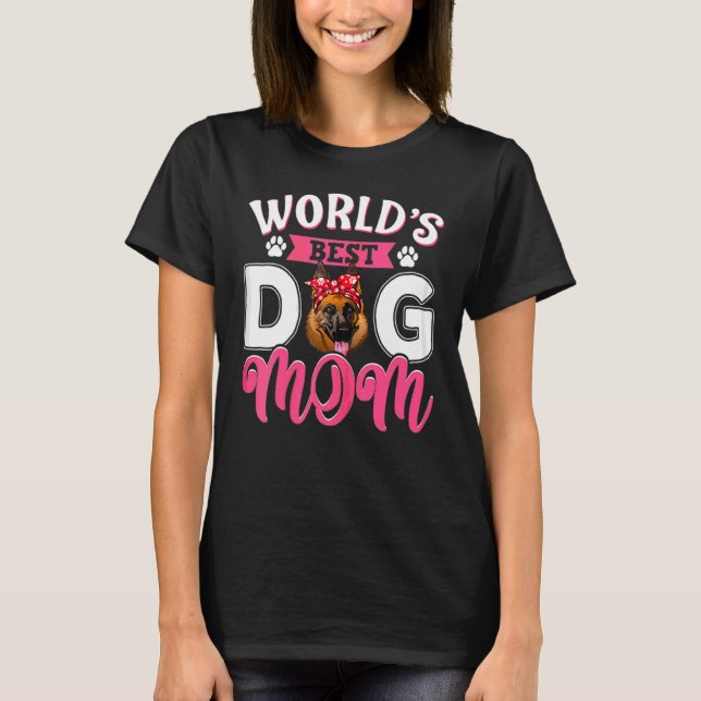 Womens World's Best Boxer Dog Mum  Mother's Day T-Shirt (Front)