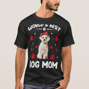 Womens World's Best Maltese Dog Mum Mother's Day T-Shirt