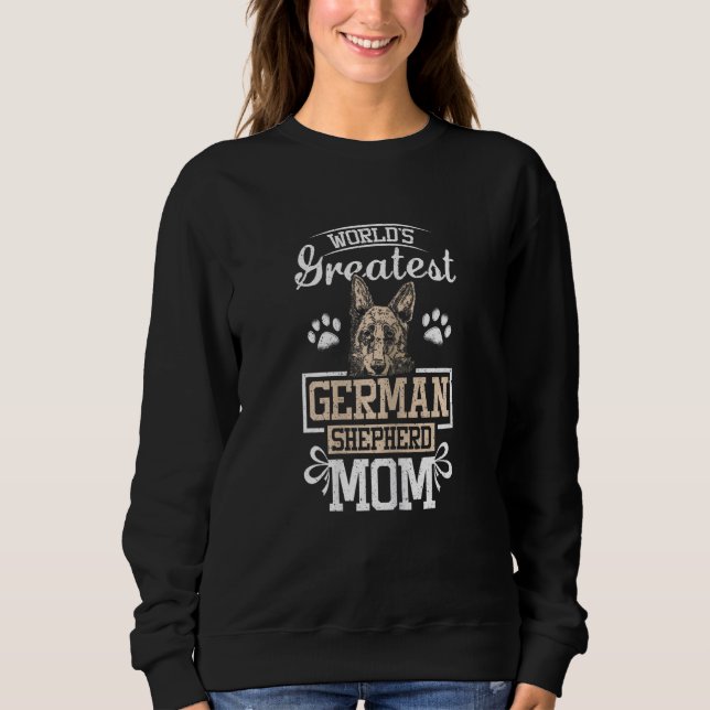 Womens World's greatest german shepherd mom Sweatshirt (Front)