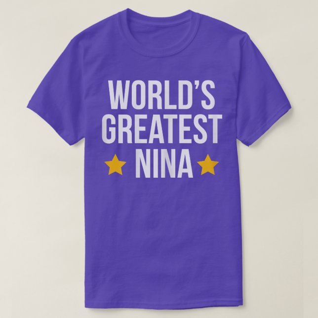 Womens World's Greatest Nina Grandma Funny Mothers T-Shirt (Design Front)