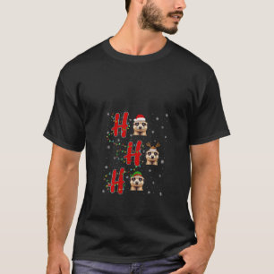 Womens Xmas Lights HO HO HO Meerkat Funny Ugly Chr T-Shirt