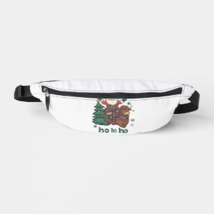 Womens Xmas Tree Lighting Santa Riding Highland Co Bum Bags
