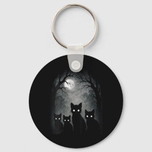 Womens Y Cute Kitten Cats Alt Goth Nge Horror Key Ring