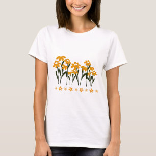 Women's  Yellow Daisies Summer  Clothing T-Shirt
