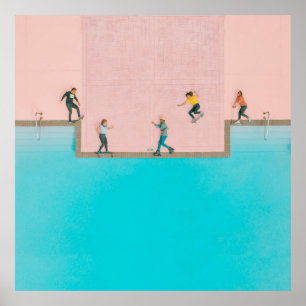 Women's yellow shirt poster