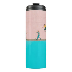 Women's yellow shirt thermal tumbler