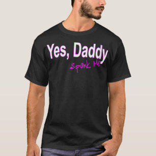 Womens Yes Daddy Spank Me Females VNeck  T-Shirt