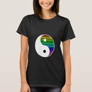 Womens Yin And Yang Peace Symbol Sign Love Balance T-Shirt