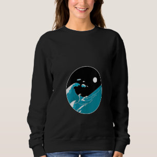 Womens Yin And Yang Water Ocean Sea Life Balance N Sweatshirt