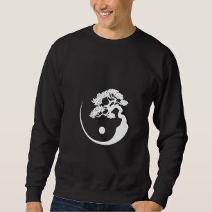 Womens Yin Yang Bonsai Tree Japanese Buddhist Zen Sweatshirt