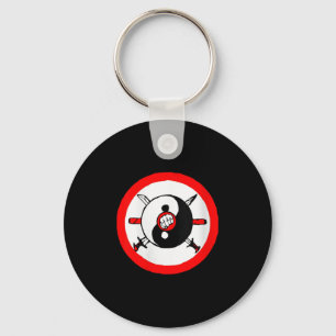 Womens Yin Yang Tai Chi Martial Arts Sword And Fis Key Ring