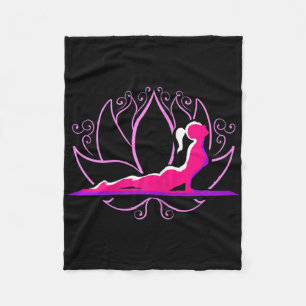 Womens Yoga Gift For Yoga Exercises Girl Spiritual Fleece Blanket