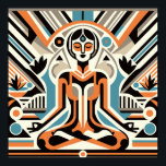 Women's Yoga Meditation Art Deco Workout Poster<br><div class="desc">Decorate your meditation space with this amazing poster featuring an Art Deco print of a woman in the lotus position. Hang it in your bedroom, exercise room or yoga studio. Perfect gift for a yoga instructor or a guru. Great birthday or anniversary present for your wife, mum, sister, aunt, girlfriend,...</div>
