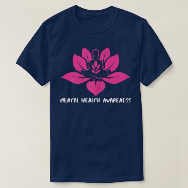 Womens Yoga Mental Health Awareness7016 3096  T-Shirt (Design Front)