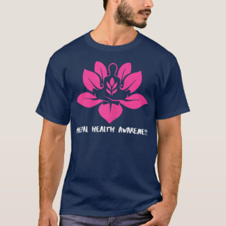 Womens Yoga Mental Health Awareness7016 3096  T-Shirt
