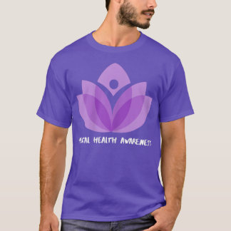 Womens Yoga Mental Health Awareness 7013 3093  T-Shirt