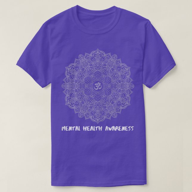 Womens Yoga Mental Health Awareness 7031 3111  T-Shirt (Design Front)