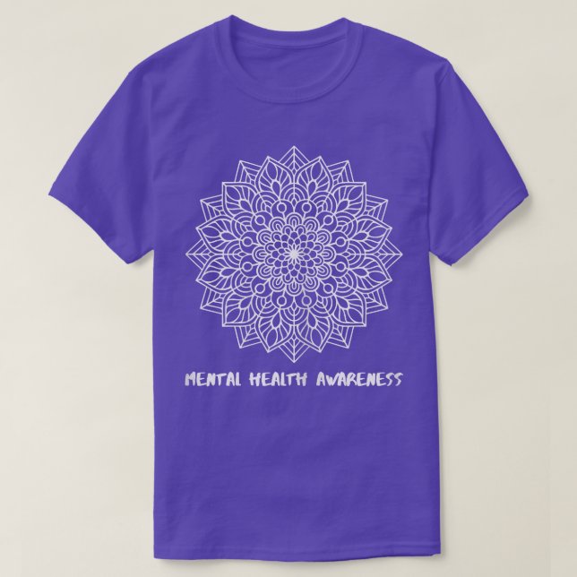 Womens Yoga Mental Health Awareness 7035 3115  T-Shirt (Design Front)