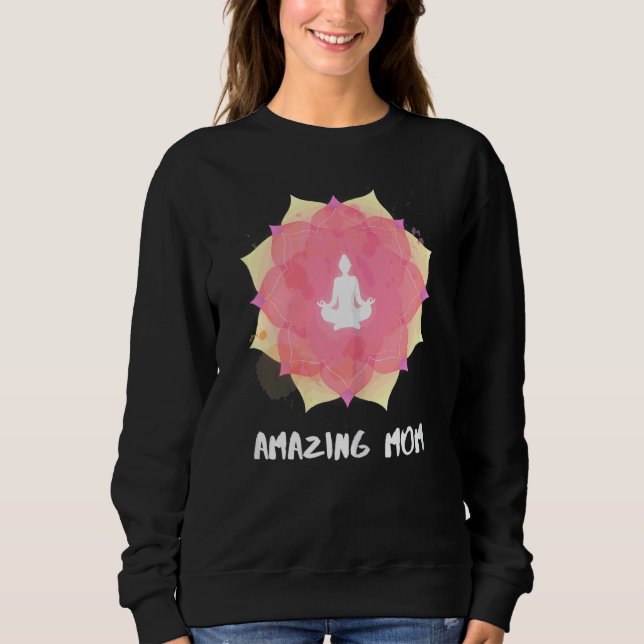 Womens Yoga Mum Mothers Day Mandala 3 Sweatshirt (Front)